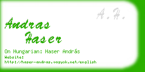 andras haser business card